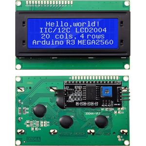 2004A LCD Blauw backlight met I2C voorgesoldeerd - geschikt voor Arduino