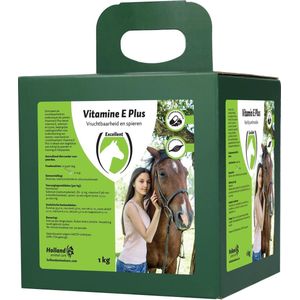 Excellent Vitamine E Plus Box - Voor extra ondersteuning en ontwikkeling voor optimale groei en prestaties in de sport en fokkerij - Aanvullend voer voor paarden  - Gebalanceerde vitamine E voor jonge paarden - 1 kg