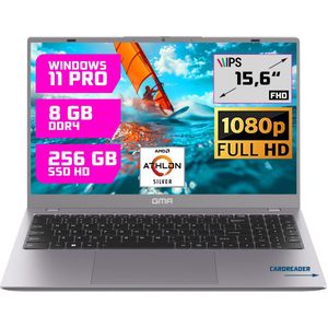 GMR 15.6"" Laptop voor Thuis & Studie - Athlon Silver - 8GB/256GB - Windows 11 Pro