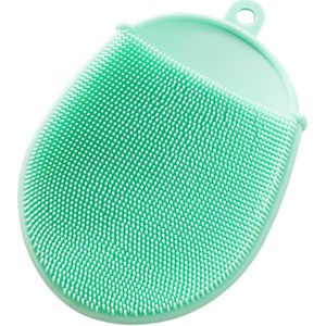 Siliconen scrubhandschoenen Badscrubhandschoenen Spa-massagebadhandschoenen Badlichaam Huidmassage Exfoliërende scrubhandschoenen Peelingborstel Lichaamsborstelhandschoenen Badborstel Groen