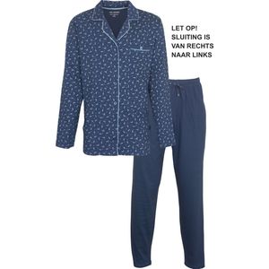 Paul Hopkins - Heren Pyjama - Doorknoop - Blauw - Maat M