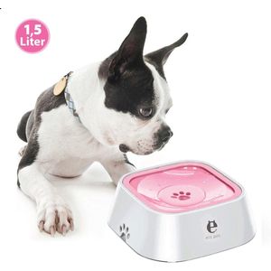 Go2goshop Drinkbak voor Honden - Waterbak - Anti Knoei - Verminderd Slobberen - Roze