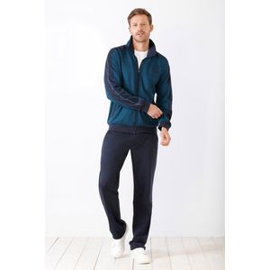 Sportief blauw heren huispak Hajo interlock - Blauw - Maat - 48