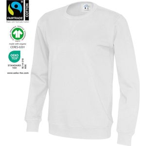 Cottover SWEATER CREW NECK UNISEX - GOTS GECERTIFICEERD 141003 - Wit - XS
