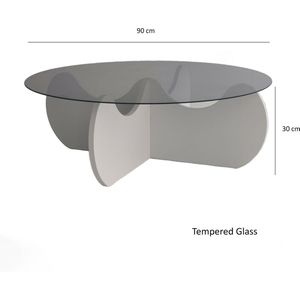 Emob - Salontafel - Wit - 40x40x42 cm