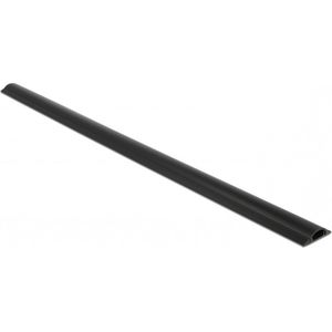 Kunststof kabelgoot half-rond met zelfklevende plakstrip - 100 x 3 cm / zwart