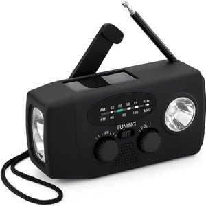 Zelfaangedreven ZwengelRadio - Radio Opwindbaar - Noodradio - SOS Alarm - LED Zaklamp