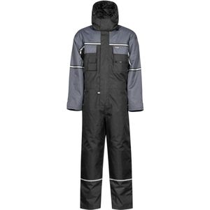 Grijs / zwarte winteroverall in sterke kwaliteit van Lyngsøe Rainwear - maat XXXL