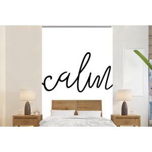 Quotes - 'Calm' - Spreuk - Zwart wit - Behangpapier