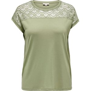 ONLY CARMAKOMA CARFLAKE LIFE S/S MIX TOP JRS NOOS Dames T-shirt - Maat S-42/44