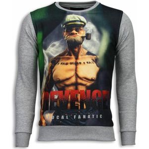 Notorious - Digital Rhinestone Sweater - Licht Grijs - XL