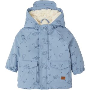 Regenjas - Grijsblauw - Baby - Gevoerd met Sherpa - Capuchon