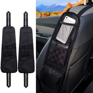 Autostoel Zij-organizer, Autostoel Opberg Hangende Tas, Telefoons, Drank, Spullenhouder met Mesh Zak - Autostoel Opbergtas-42*14cm