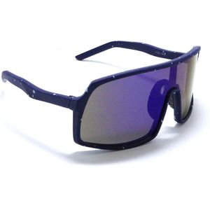 Madeleine Blue- Matt Zwart Sportbril met UV400 Bescherming - Unisex & Universeel - Sportbril - Zonnebril voor Heren en Dames - Fietsaccessoires