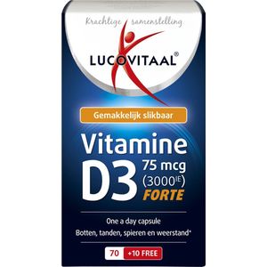 Lucovitaal Vitamine D3 75mcg Forte - 2 x 80 capsules - Voordeelverpakking