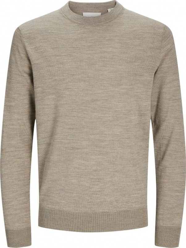 Jack & Jones - JPRBLAMARK MERINO KNIT CREW NECK - Trui - Greige - Ronde Hals