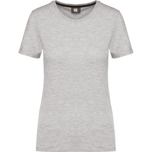 T-shirt Dames XS WK. Designed To Work Ronde hals Korte mouw Oxford Grey 65% Polyester, 35% Katoen