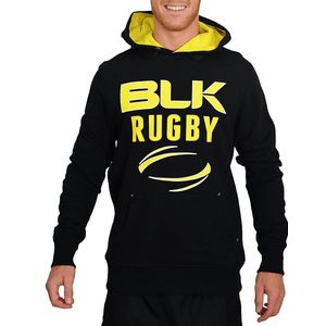 BLK Rugby Hoodie maat Small, Zwart/geel