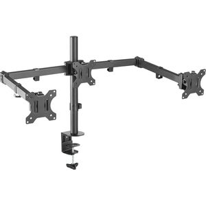 Monitorhouder voor 3 Monitoren - 13-26 Inch - Verstelbare Tafelhouder met 360 Graden Rotatie
