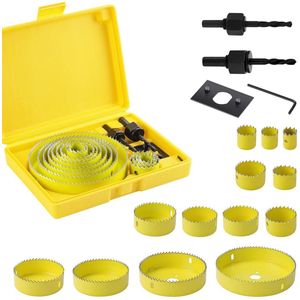 17-delige Gatzaagset 19 mm - 127 mm voor hout en metaal