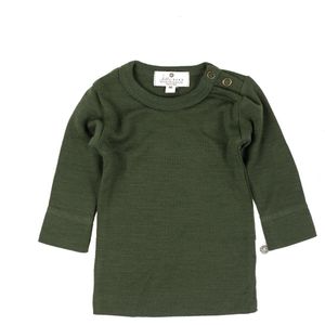 Wollen baby- kindertrui - Merinowol - Rifle Green- 68 - 6 tot 9 maanden