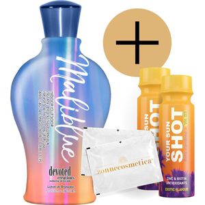 Devoted Creations - Maliblue + 2 Your Sun Shots + 2 Verfrissingsdoekjes