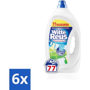 6 x Witte Reus - Vloeibaar Wasmiddel - Witte Was - 77 Wasbeurten - Witte Was - Wasmiddel - Vlekken Verwijderen - Waskracht - Vloeibaar Wasmiddel