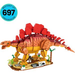 Dino Speelgoed Set - Geschikt Voor Kinderen Vanaf 6 Jaar - 697 Bouwstenen - Stegosaurus - Compatibel Met LEGO - Bouwset - STEM Speelgoed - Bouwsets - Bouwspeelgoed - Inclusief Handleiding