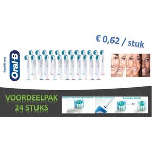 Voordeelpak 24 stuks Universele opzetborstels Oral b (soft bristles medium hardheid) - universele opzetborstel Geschikt voor Oral b - Oral B Pro 2 - Elektrische tandenborstel - CleanMaximiser technologie - Passend op Oral B -