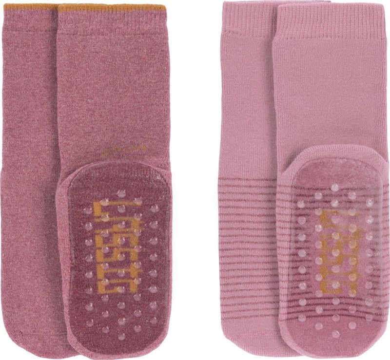 Lässig Anti-slip sokjes 2 paar assorted rosewood/rose, Maat 15-18