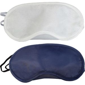 Slaapmaskers Donker Blauw & Wit - 2 Stuks - Thuis - Slaapmasker - Onderweg - Vliegtuig - Festival - Slaapcomfort - oDaani