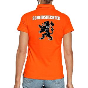 Scheidsrechter Holland supporter poloshirt - dames - oranje met leeuw - Nederland fan / EK / WK polo shirt / kleding L