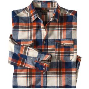 ATLAS FOR MEN - Geruit flanellen overhemd Québec - Heren - Verkrijgbaar in grote maten - 4XL