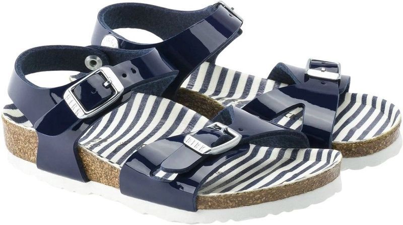 Birkenstock - Rio - Sandalen - Navy - Wit - Unisex