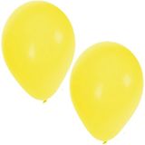 Bellatio Decorations ballonnen - 75 stuks - geel - 27 cm - helium of lucht - verjaardag / versiering