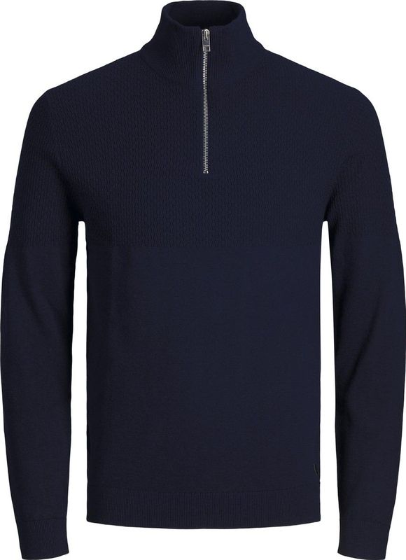 JACK&JONES - JPRBLAWINTER - Heren Trui - Donkerblauw - Half Zip