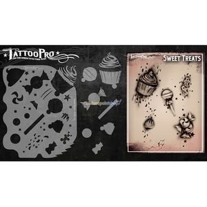 Wiser TattooPro Airbrush Sjabloon -  Sweet Treats 110