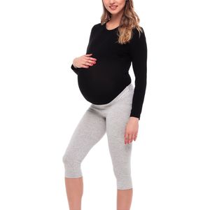 Be Mammy Dames Zwangerschapsleggings - Lang - Katoen – Elasthan - Yogabroek – Gemêleerd – XXL - BE-BE20-230-LE