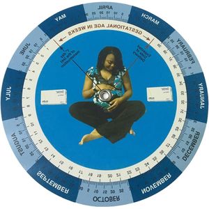 8 Pack Plastic Pregnancy Wheel - Obstetric Calculator for Pregnant Women/Caregivers