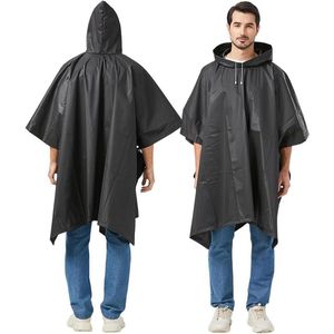 Waterproof Rain Poncho for Adults - Transparent and Reusable - Ideal for Fishing - Men and Women