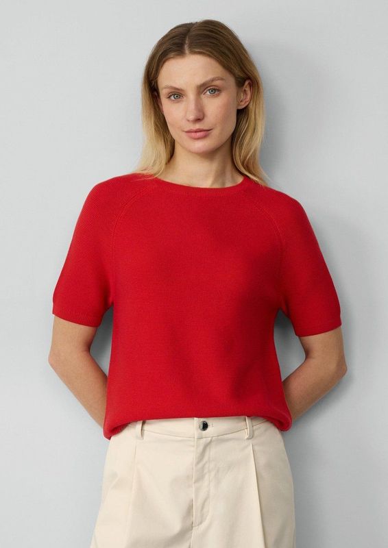 Gebreide Trui - Zacht - Met Geribde Textuur - Praktische Borstzak