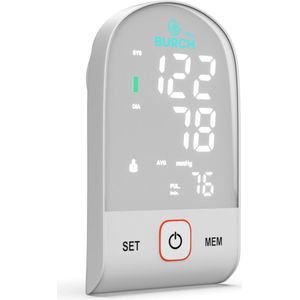 BURCH Med Pro Bovenarm bloeddrukmeter - Bloeddrukmeters - WIT - 22-42cm manchet - 2 persoons 90x opslaan - Met batterijen - Voldoet aan WHO, CE, FAGG eisen
