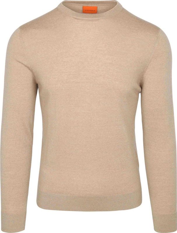 Suitable Merino Pullover Sand - Maat S - Heren - Pullovers