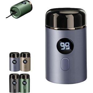 Scheerapparaat - Mini-scheerapparaat voor heren, elektrisch mini-scheerapparaat, afwasbaar, draadloos, USB-reisset, nat en droog (blauw)