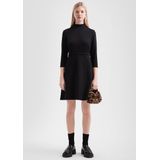 QS - Jurk - Zwart - Jersey - Getailleerd Model - Korte Lengte