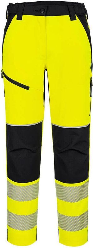 Portwest PW3 Hi-Vis Stretchbroek voor Dames - Geel/Zwart - T141