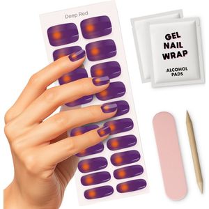 Gel Nail Wrap - Paars - Oranje - Gel Nail Wraps - Gel Nagel Stickers (incl. Instructievideo)
