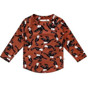 Your Wishes Toucans Raglan Longsleeve - Longsleeve Shirt - Roodbruin - Unisex - Maat: 62/68