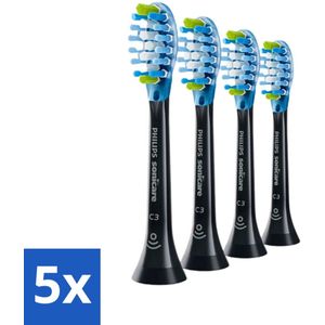 Philips Sonicare - Opzetborstels - C3 Premium Plaque Defense - Grondige Reiniging - 4 opzetborstels - HX9044/33 - Bulkverpakking - 5 stuks
