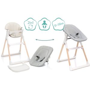 Kinderstoel 2 in 1 - Newborn Set - 0 tot 36 maanden - Creme - Fillikid